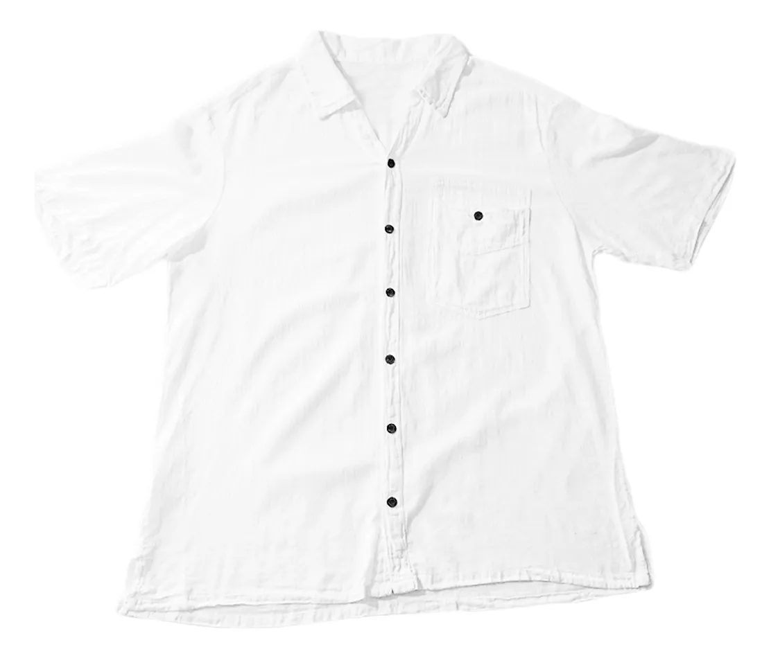 Camisa Caballero Blanca Tocuyo – Manga Corta - Image 3