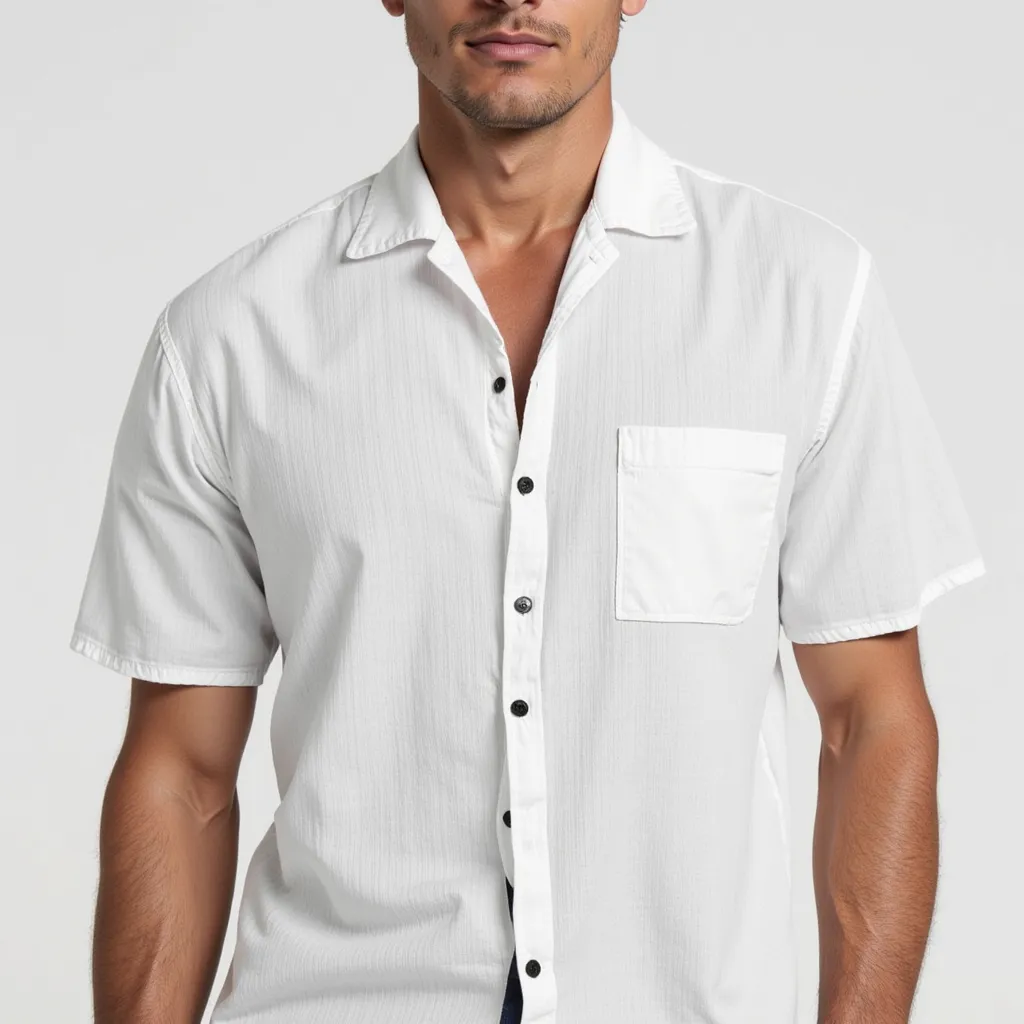 Camisa Caballero Blanca Tocuyo – Manga Corta - Image 4
